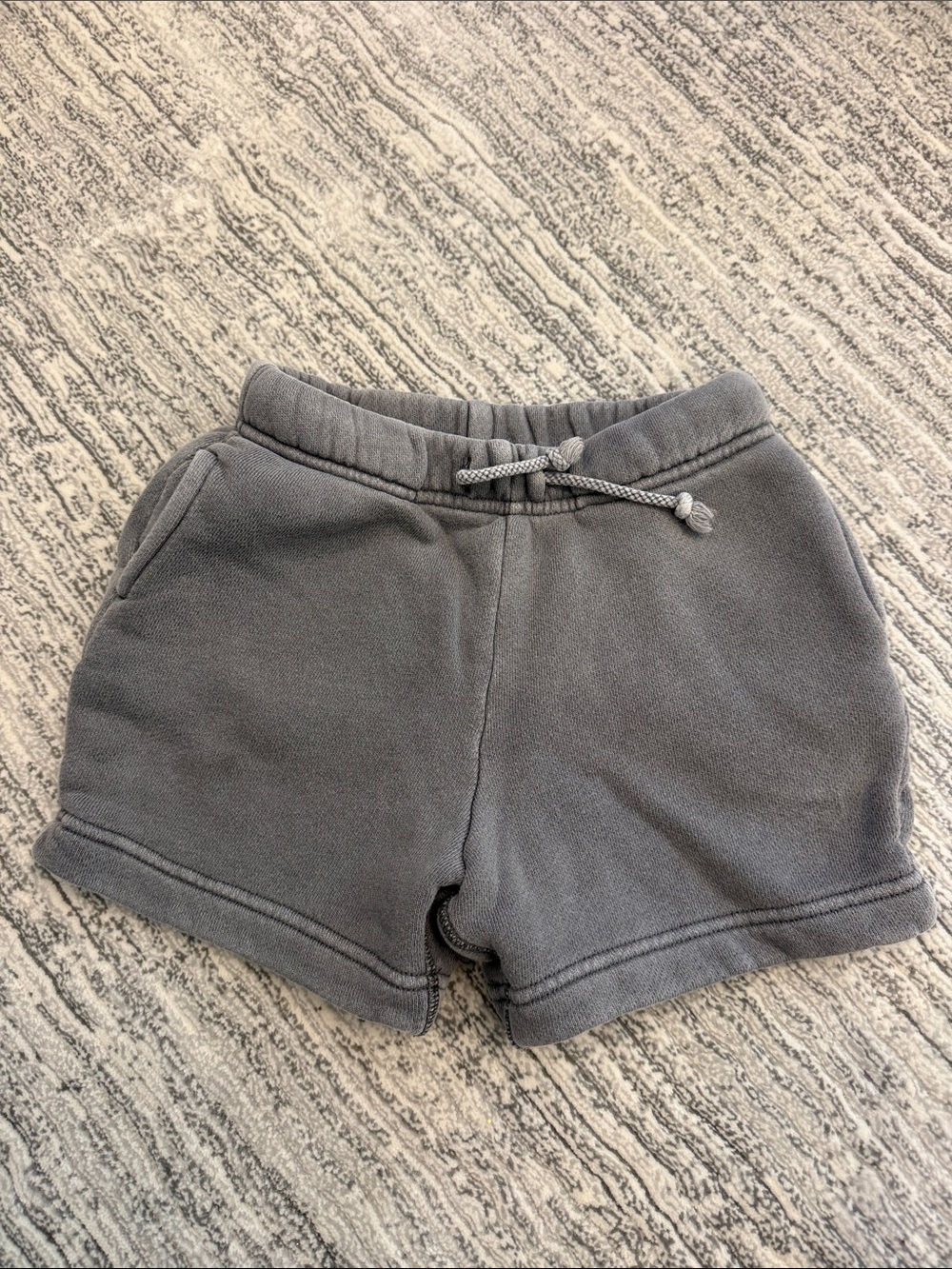 Children's Cozy Gray Drawstring Shorts